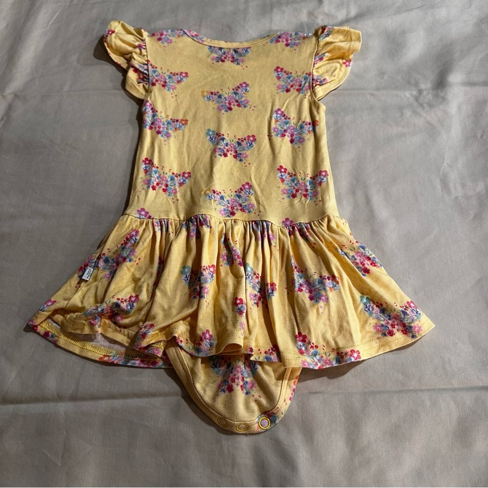 Posh Peanut bodysuit twirl butterfly floral pattern